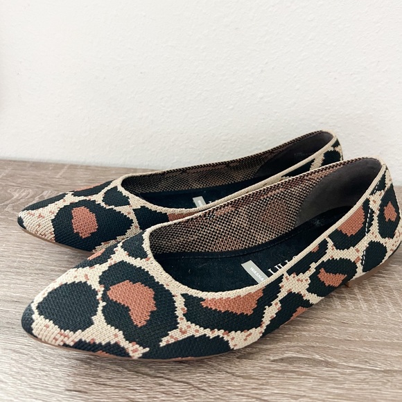 Giani Bini washable knit flats leopard print size 6.5 - Picture 1 of 5